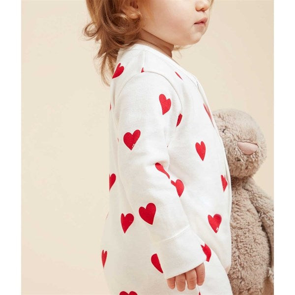 Petit Bateau Heldragt Dors Bien White/Red