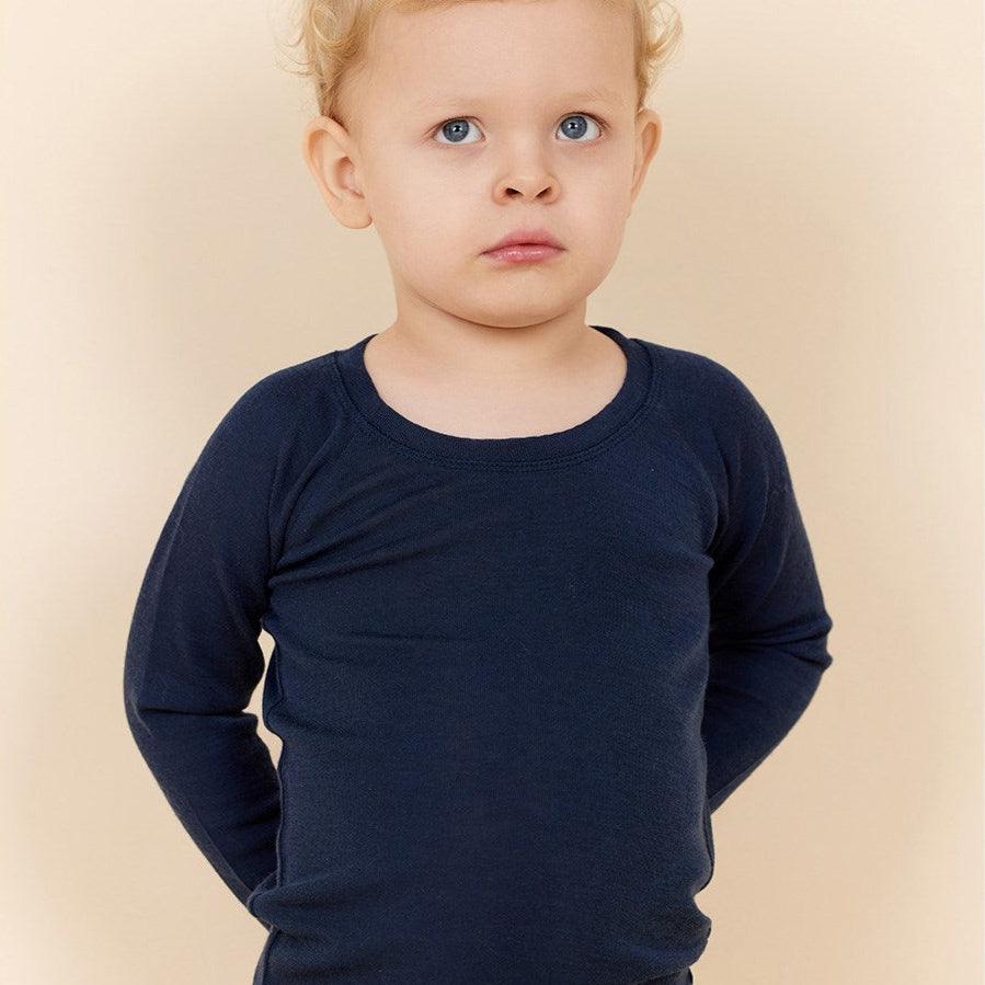 COPENHAGEN COLORS Navy Merino Light Strikbluse