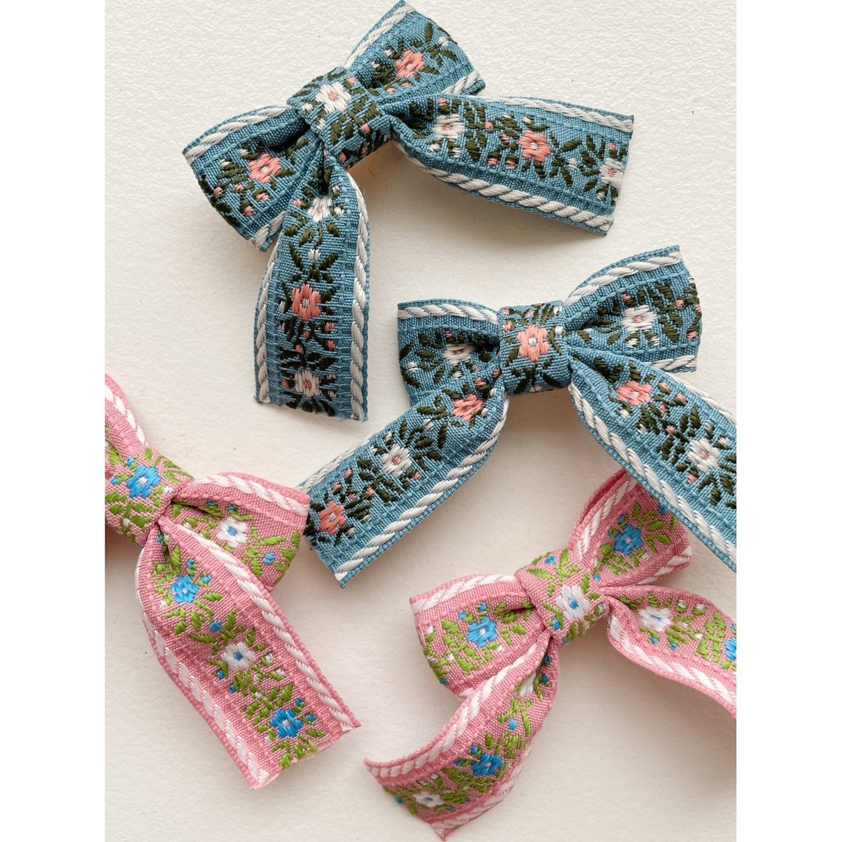 Konges Sløjd 4-Pak Sløjfe Bånd Hårspænder Sorbet