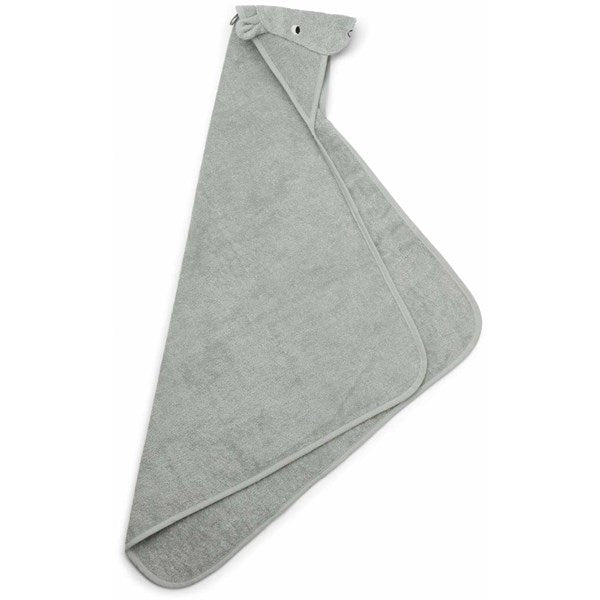 Liewood Albert Hooded Towel Hippo Dove Blue