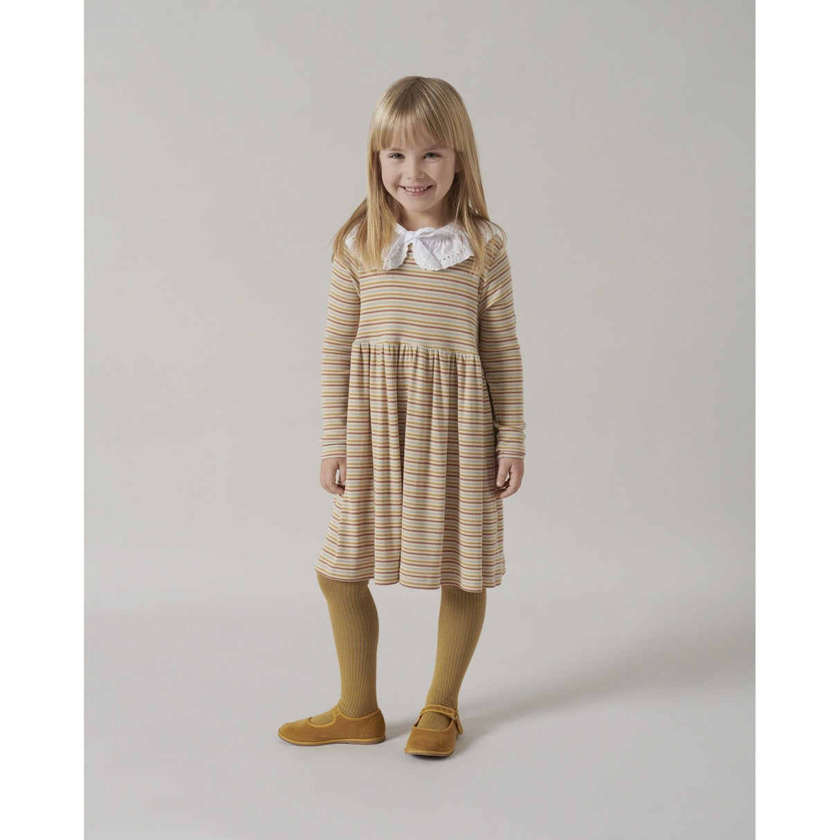 MarMar Modal Rib Autumn Stripe Mix Denka Kjole