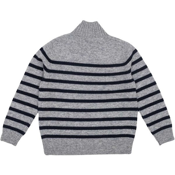 HOLMM Oxford Stripe Opal Cashmere Strik Pullover