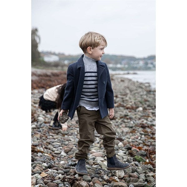 HOLMM Oxford Stripe Opal Cashmere Strik Pullover