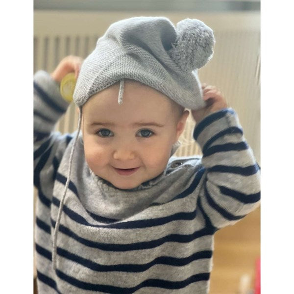 HOLMM Oxford Stripe Opal Cashmere Strik Pullover