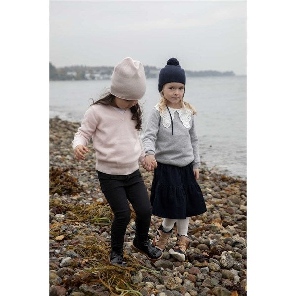 HOLMM Navy Pom Pom Cashmere Strik Hue