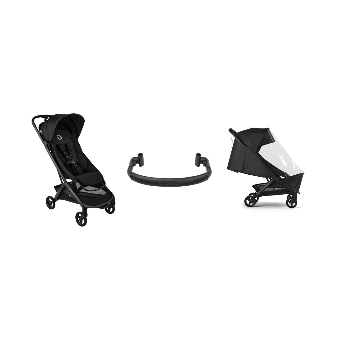 Bugaboo Butterfly 2 Klapvogn med bøjle og regnslag Heritage Black Bundle