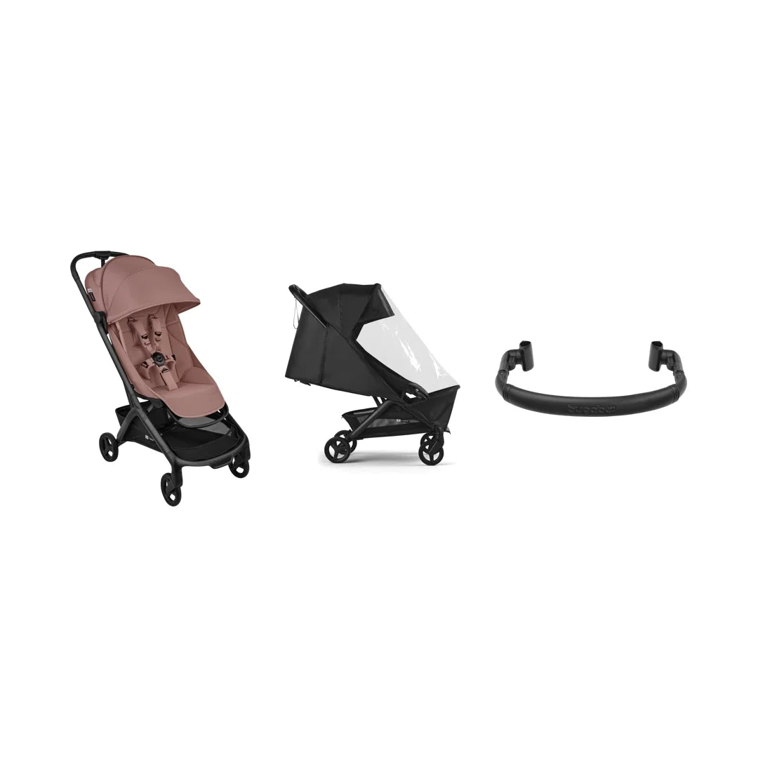 Bugaboo Butterfly 2 Klapvogn med bøjle og regnslag Dusty Pink Bundle