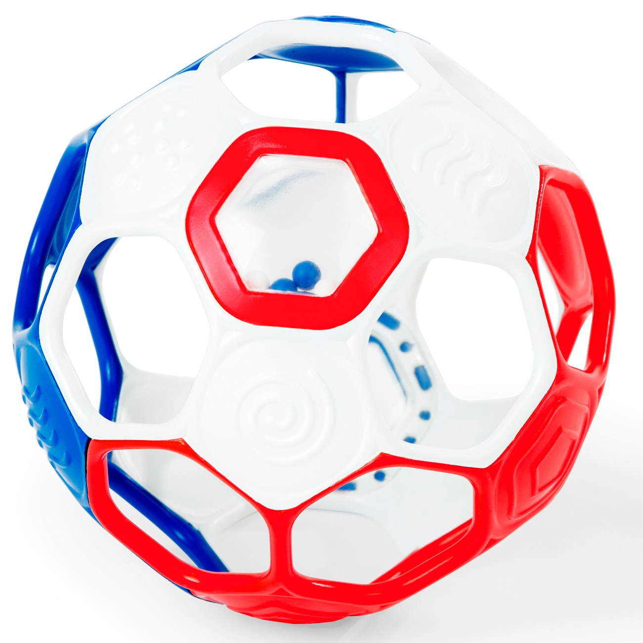 Oball Soccer fodbold (rød/hvid/blå)
