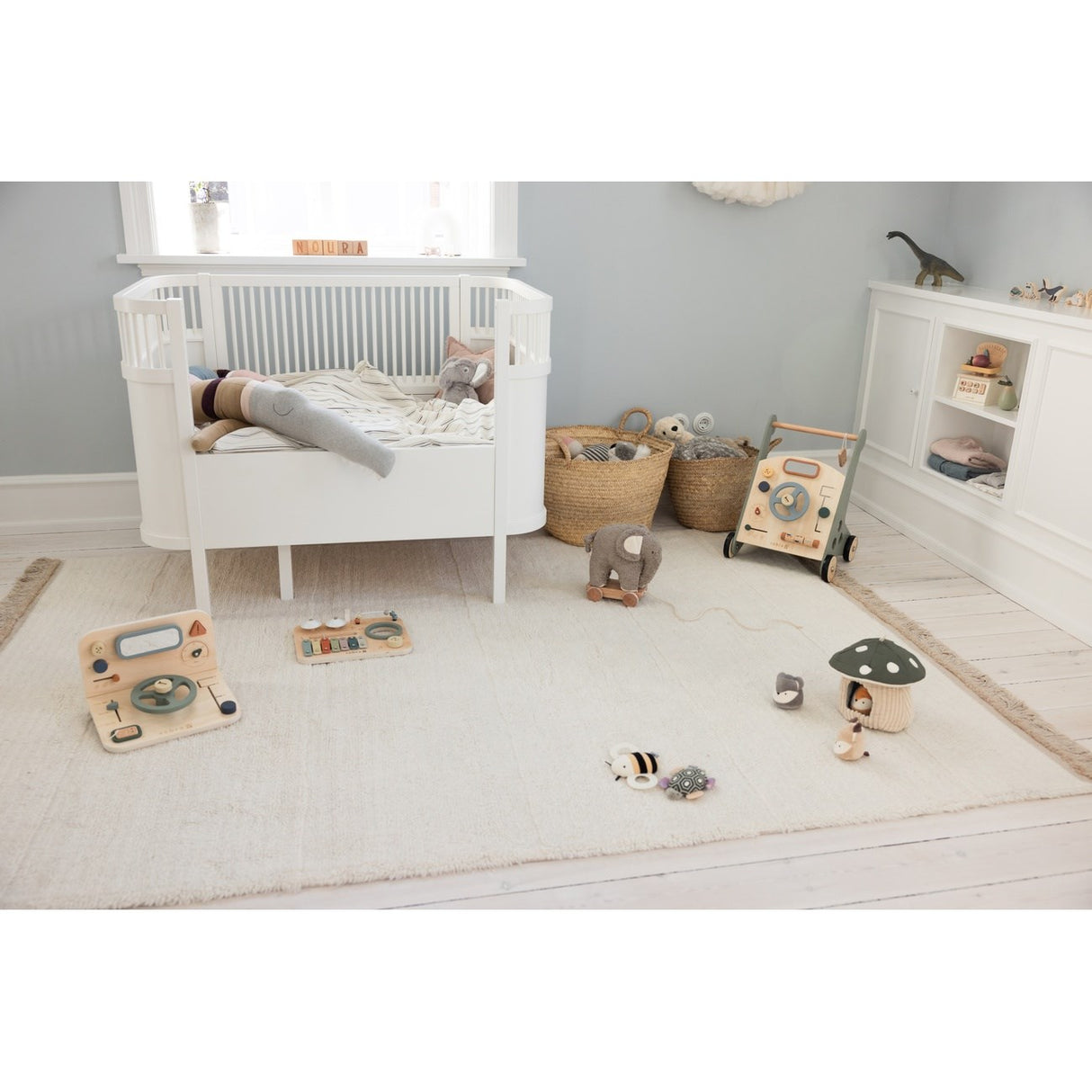 Sebra Wooden Aktivitets Gåvogn Car