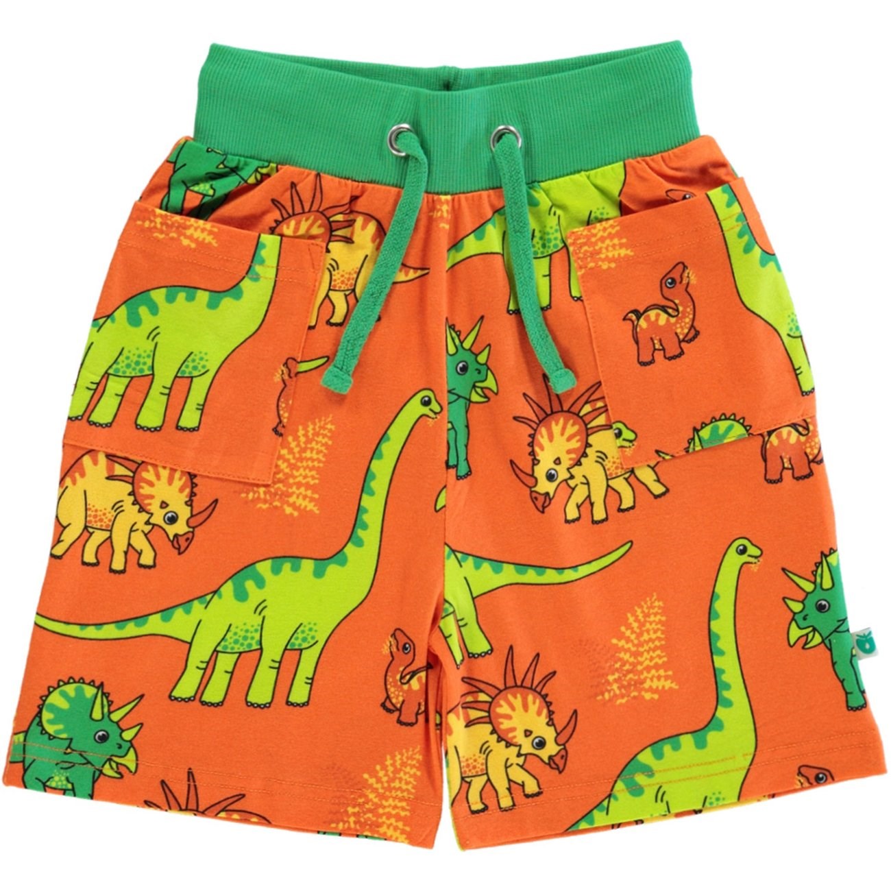 Småfolk Orange Shorts Med Dinosaur