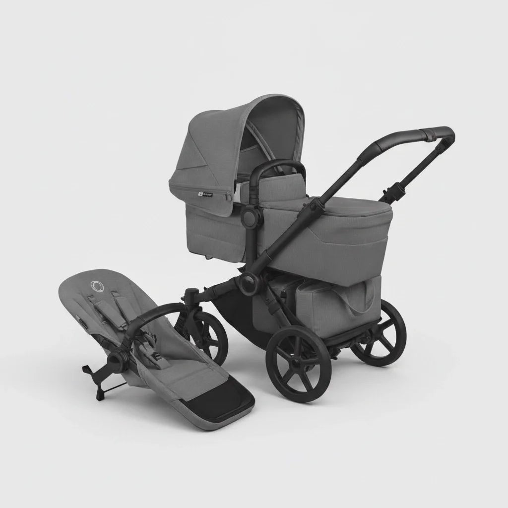 Bugaboo Donkey 6 Søskendevogn Moon Grey Bundle