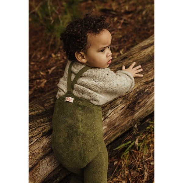 Silly Silas Teddy Warmy Footless Tights Olive