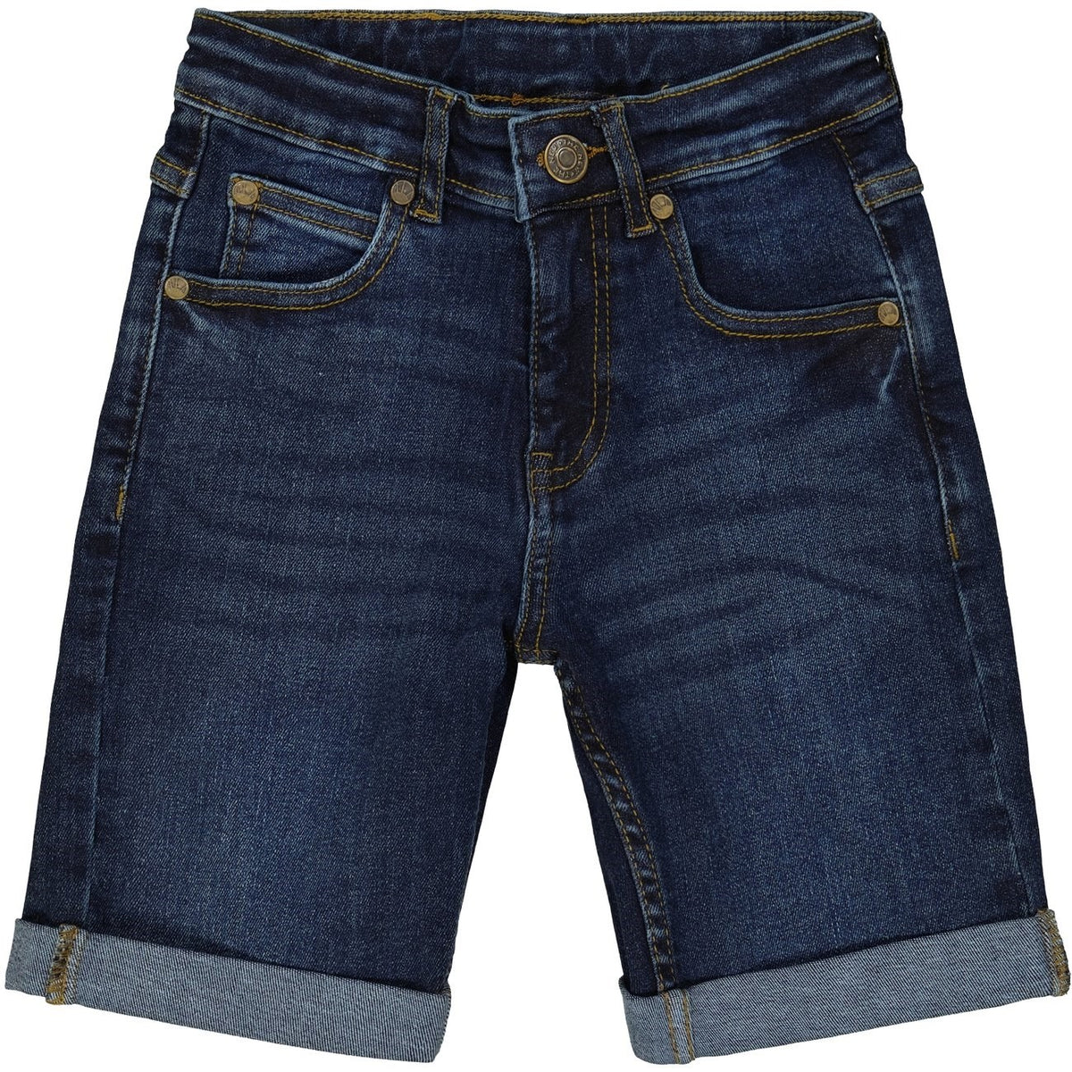 Dark blue denim shorts