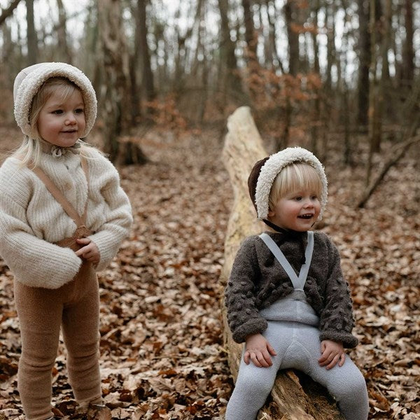 Silly Silas Teddy Warmy Footed Tights Grey