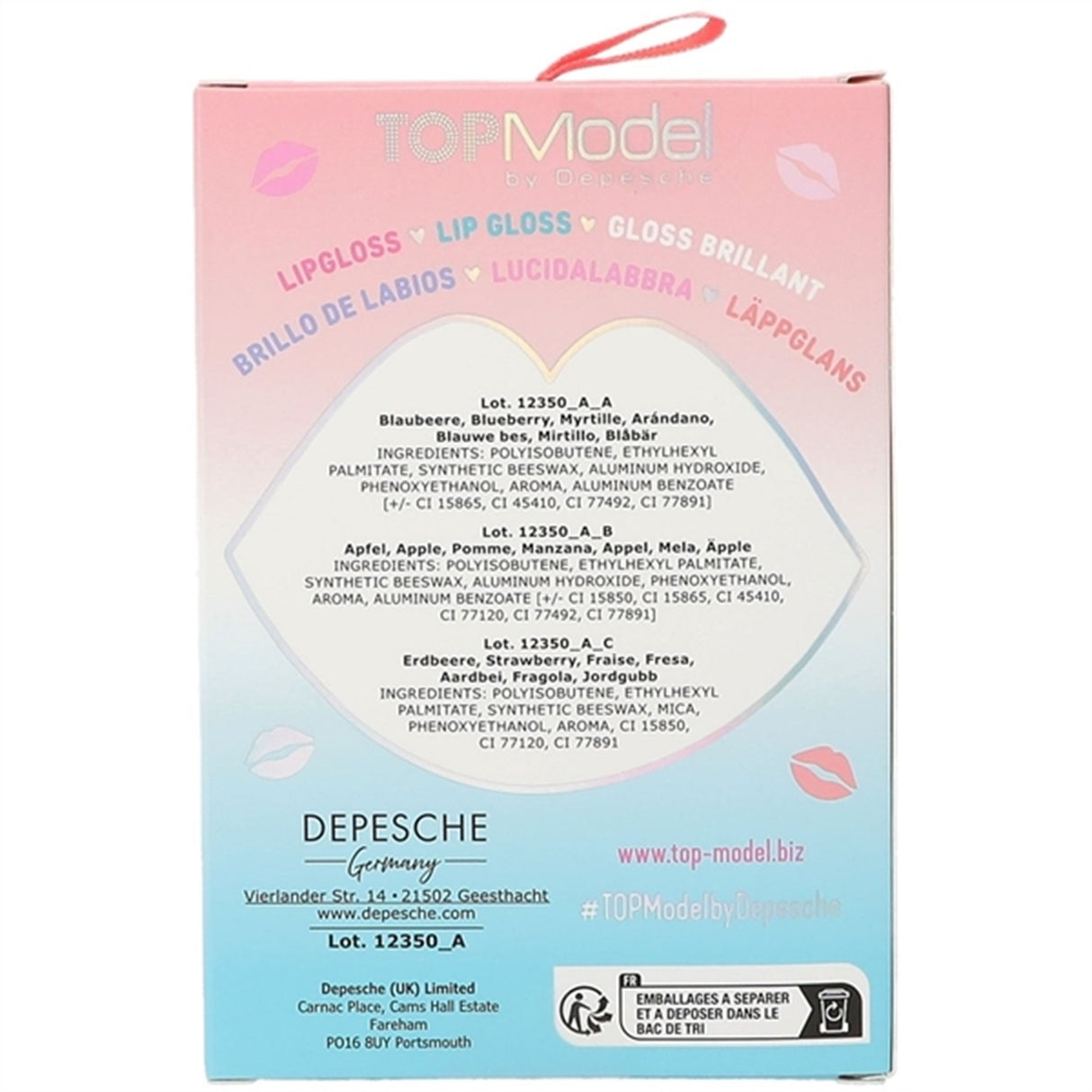 TOPModel Lip Gloss Sæt Beauty And Me