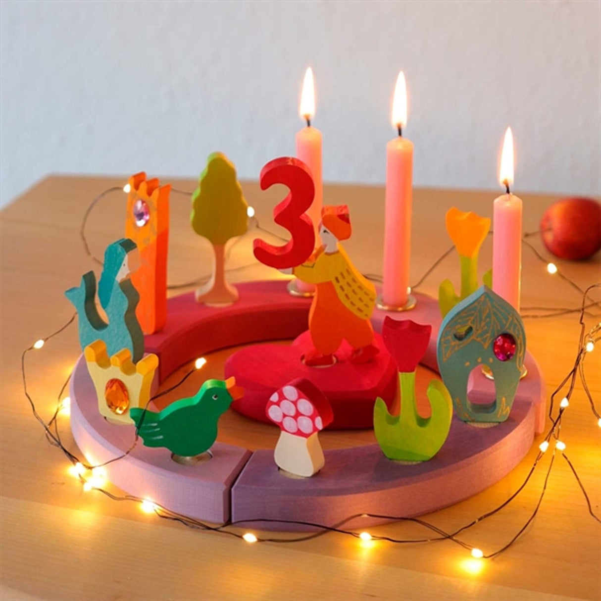 GRIMM´S Lille Fødselsdagsring Pink Purple