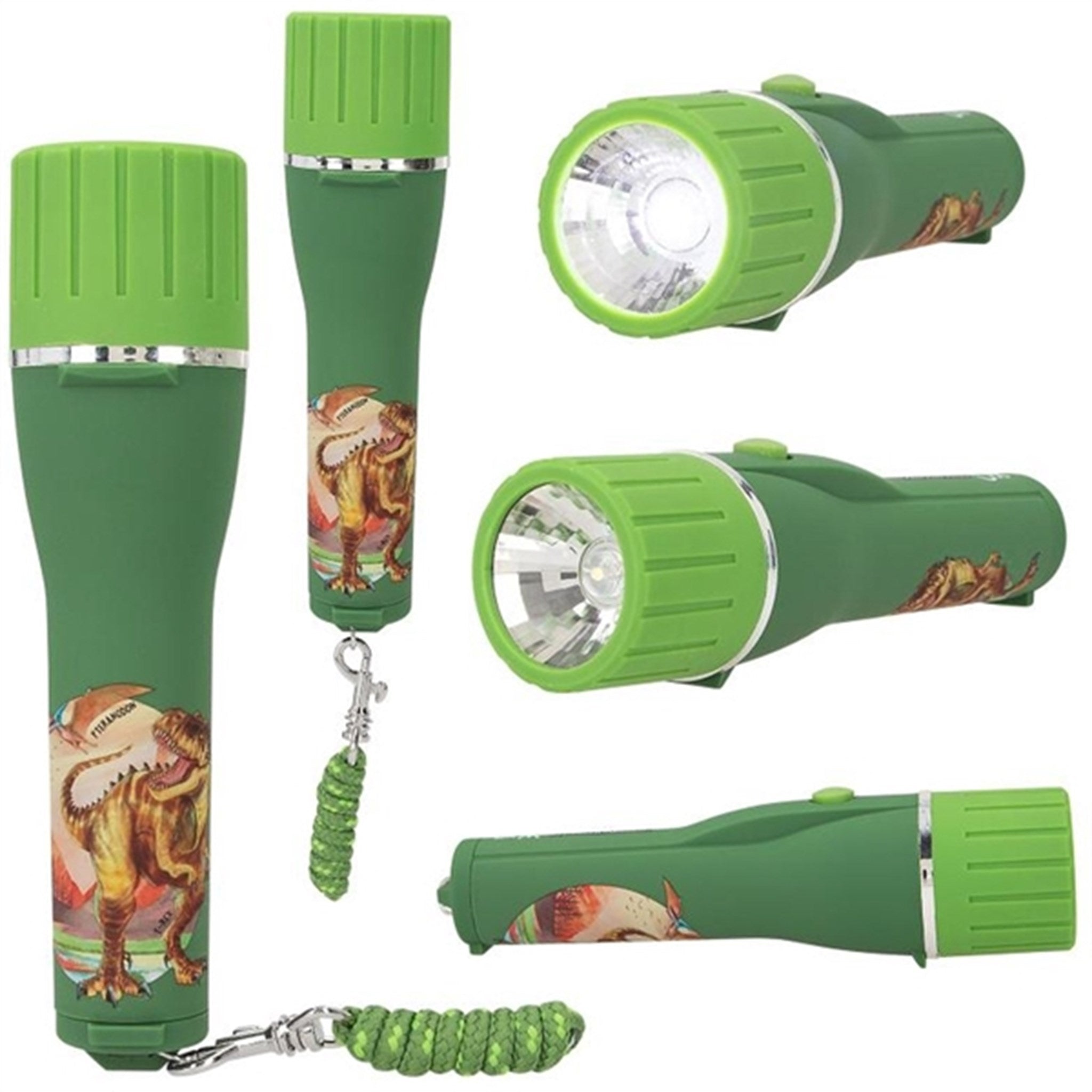 Dino World Torch With Timer Green