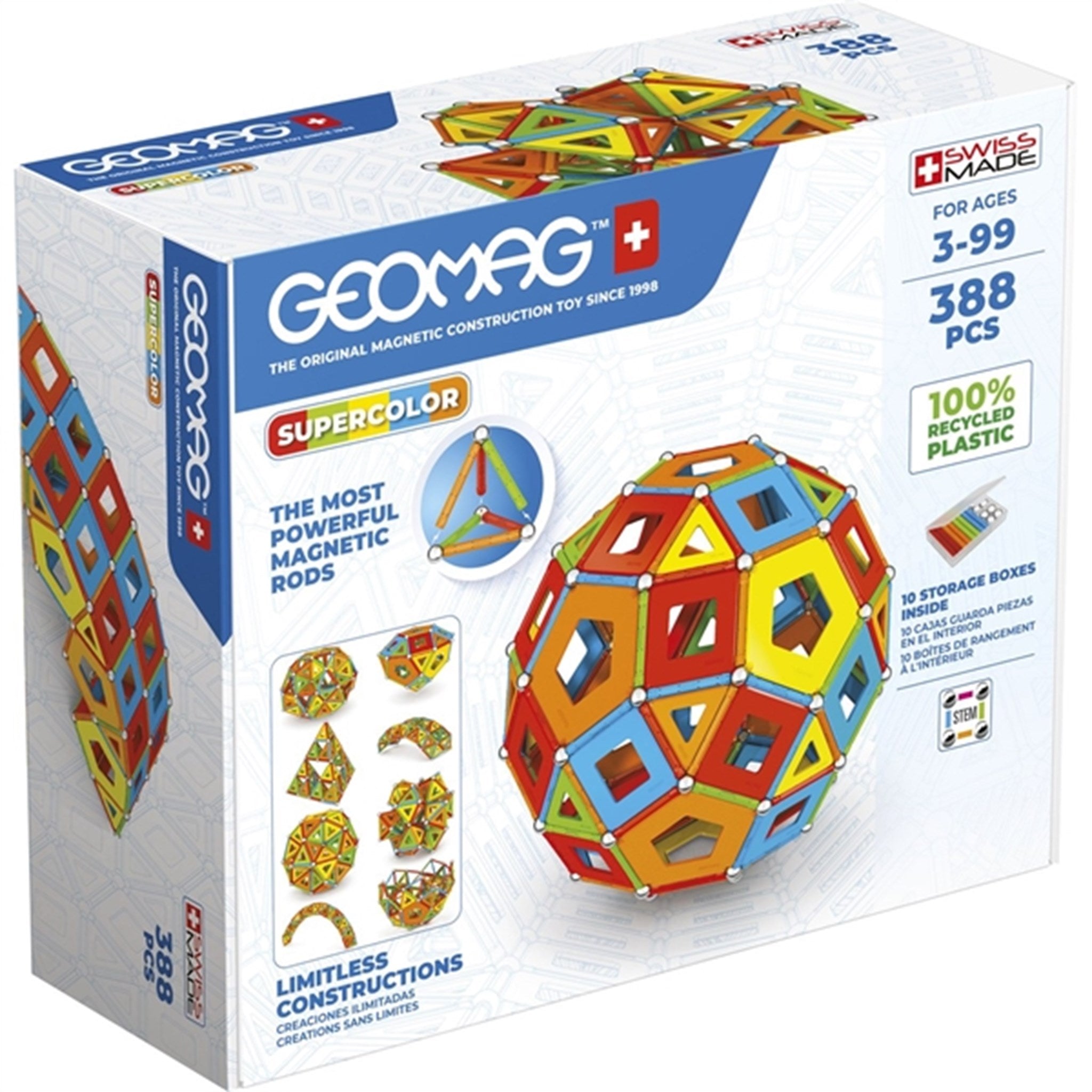 Geomag Supercolors Panels Recycled Masterbox 388 stk