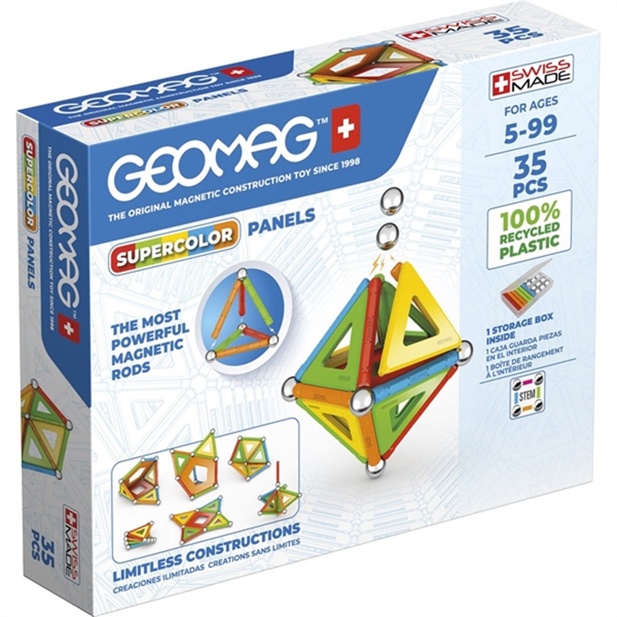 Geomag Supercolor Panels Recycled 35 stk