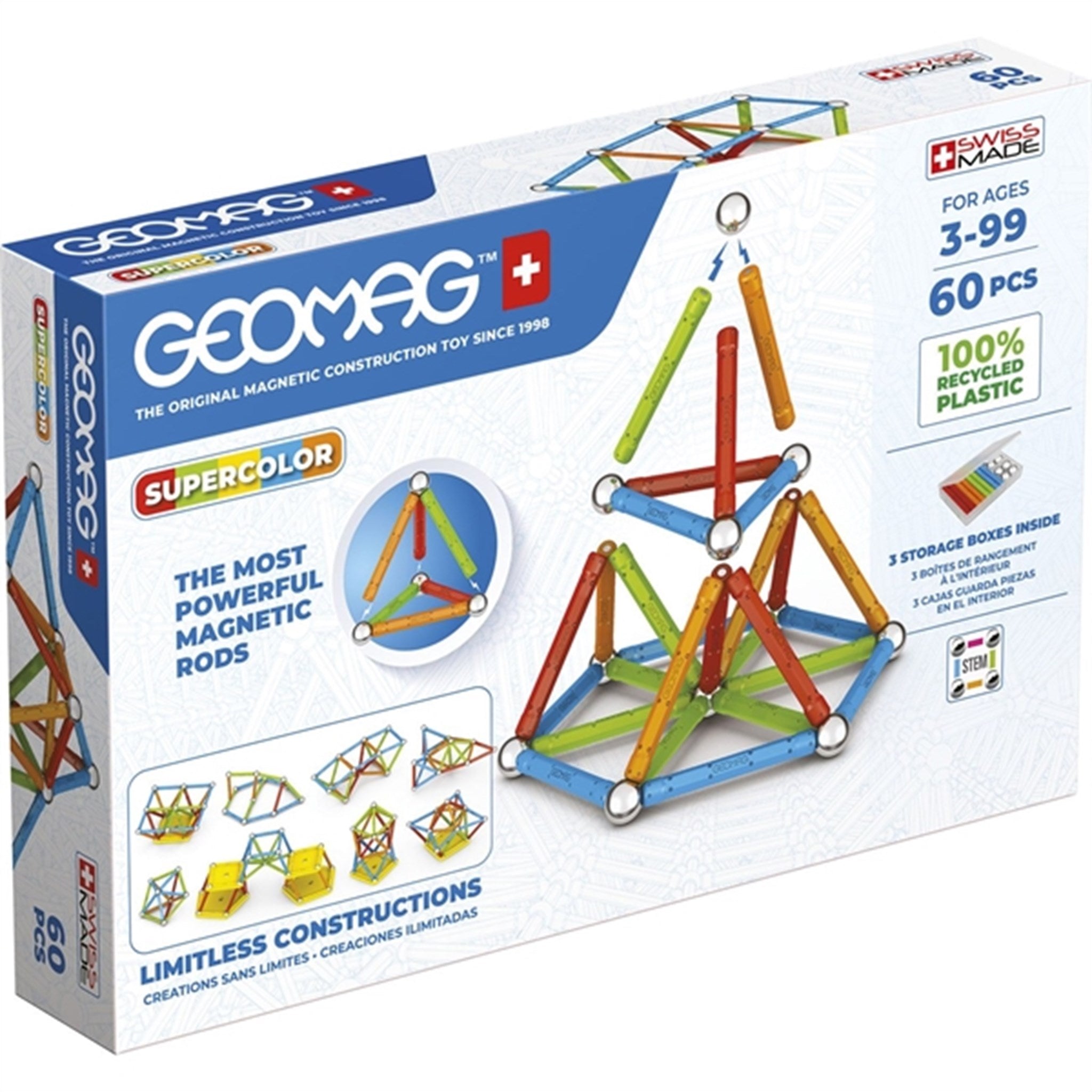 Geomag Supercolor Recycled 60 stk