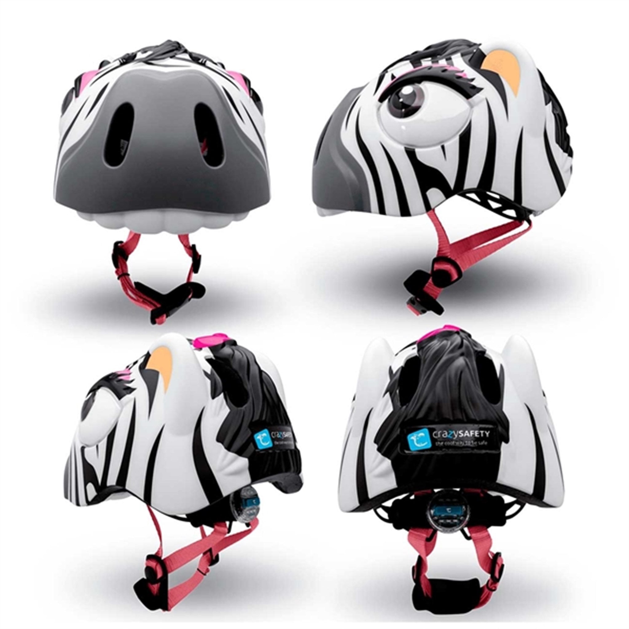 Crazy Safety Zebra Cykelhjelm Black/White 5