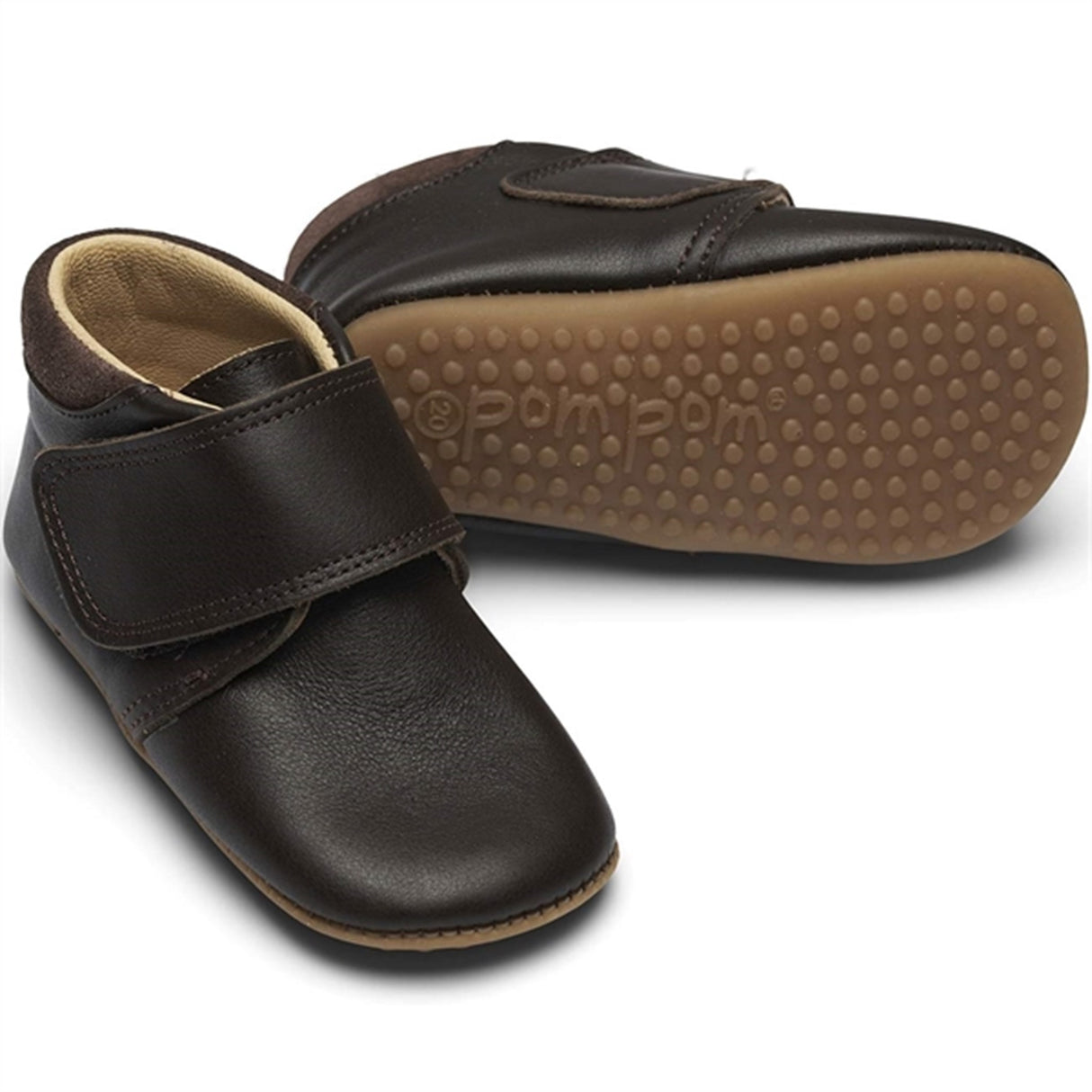 Pom Pom Futter Velcro Brown