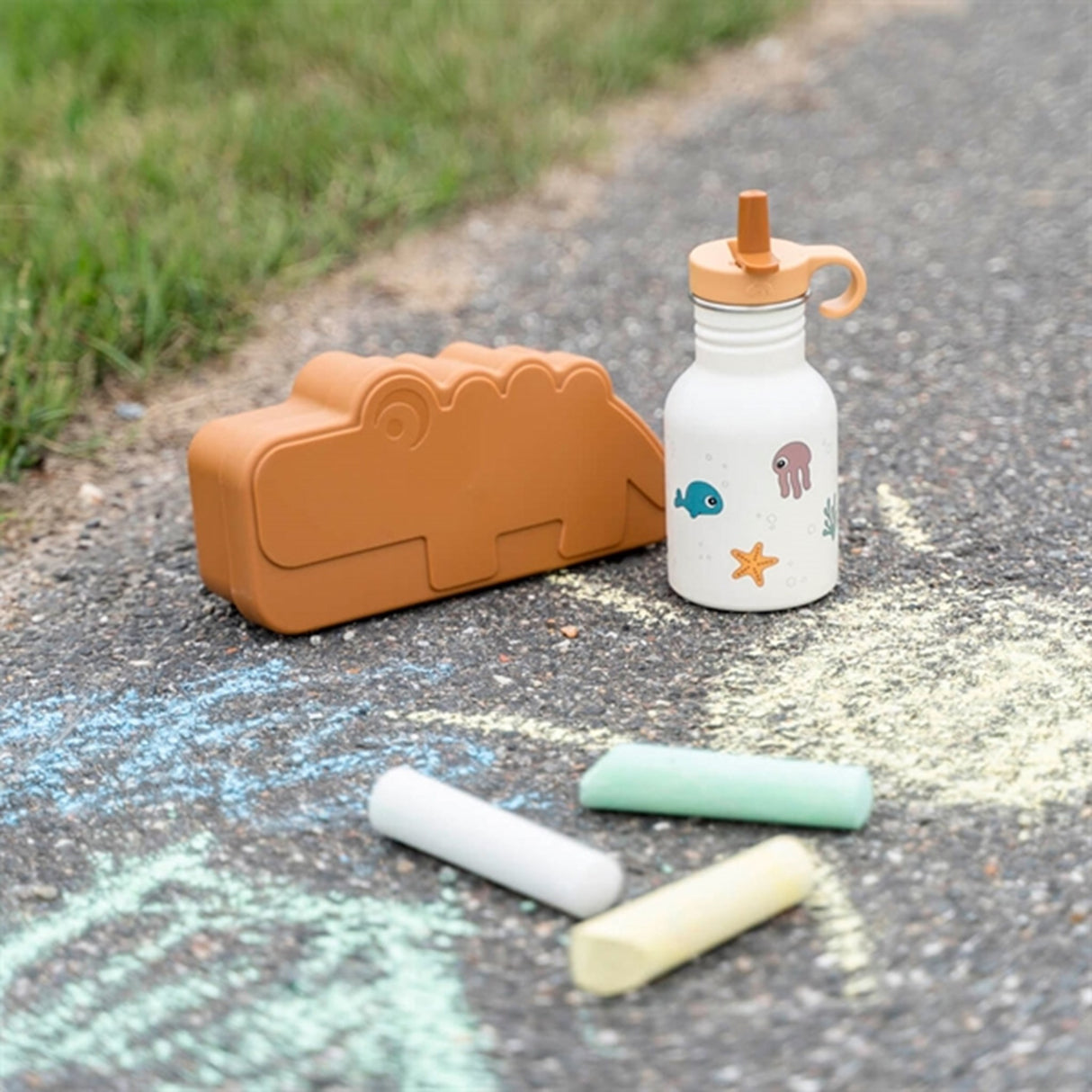 Done by Deer Metalflaske Sea Friends Beige