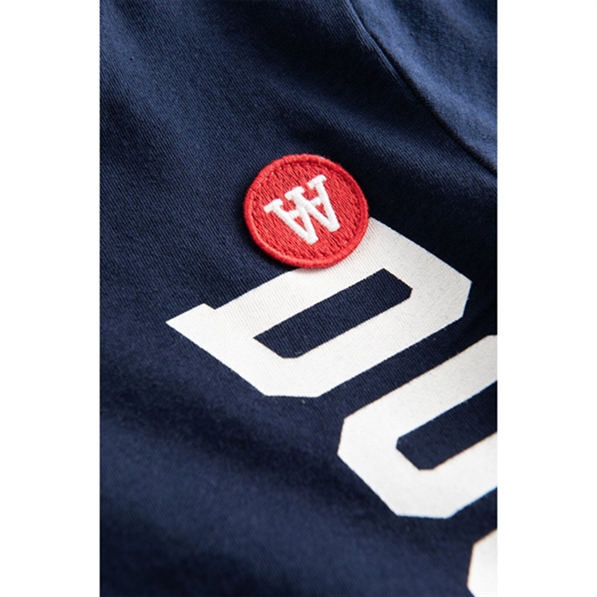 Wood Wood Navy Ola Spell Out Logo T-shirt 3