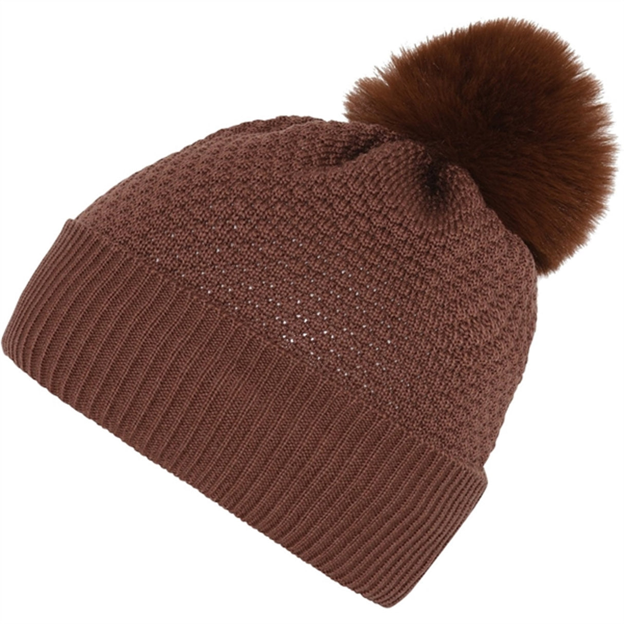 MP Danmark 97502 Oslo Uld Beanie - Fake Fur Soft Brown