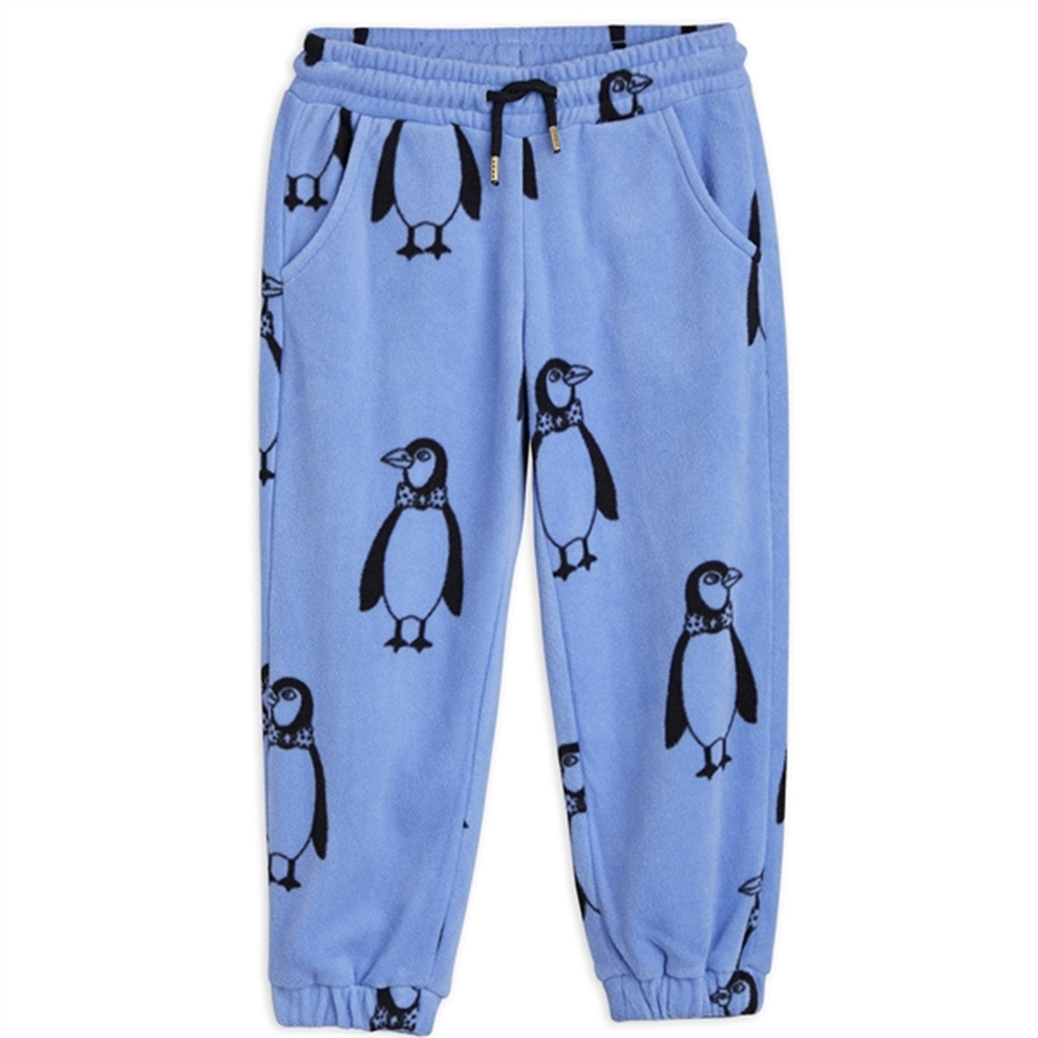 Mini Rodini Penguin Fleece Sweatpants Blue