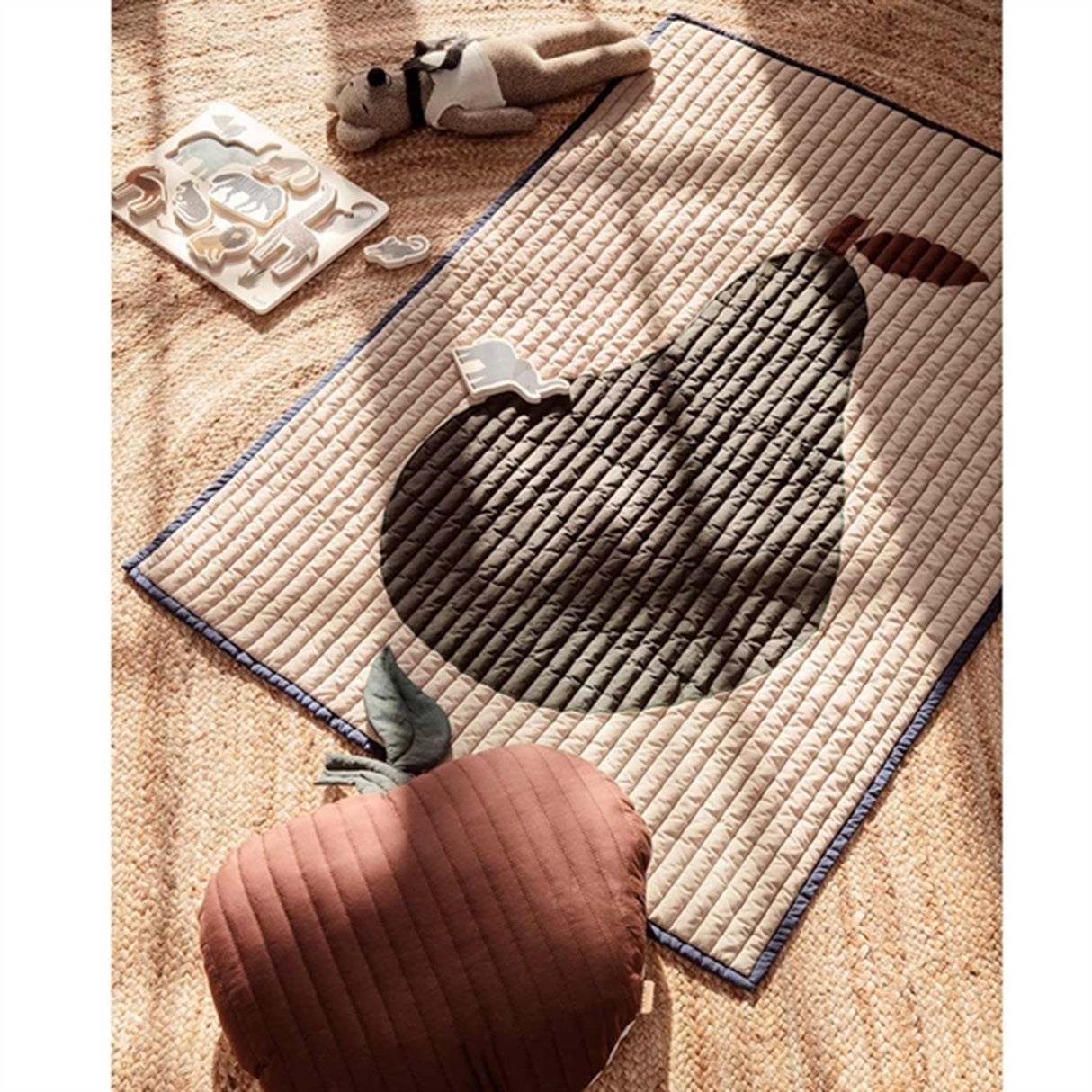 Ferm Living Pear Quilted Tæppe Sand