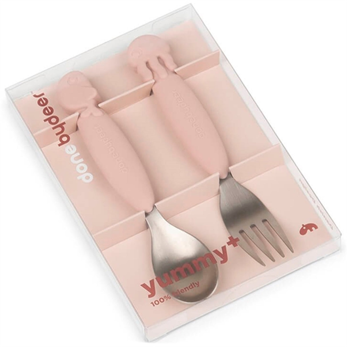 Done by Deer YummyPlus Ske og Gaffel Sea Friends Lyserød