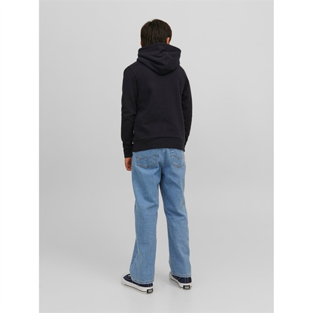 Jack & Jones Junior Black Josh Sweat Hoodie