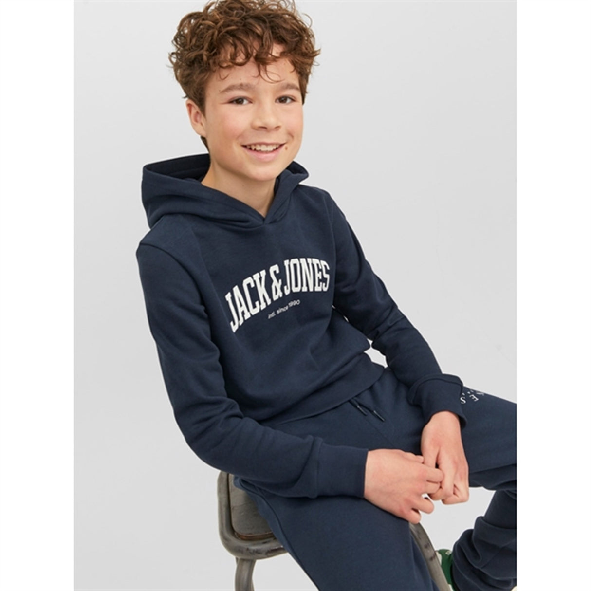 Jack & Jones Junior Navy Blazer Josh Sweat Hoodie