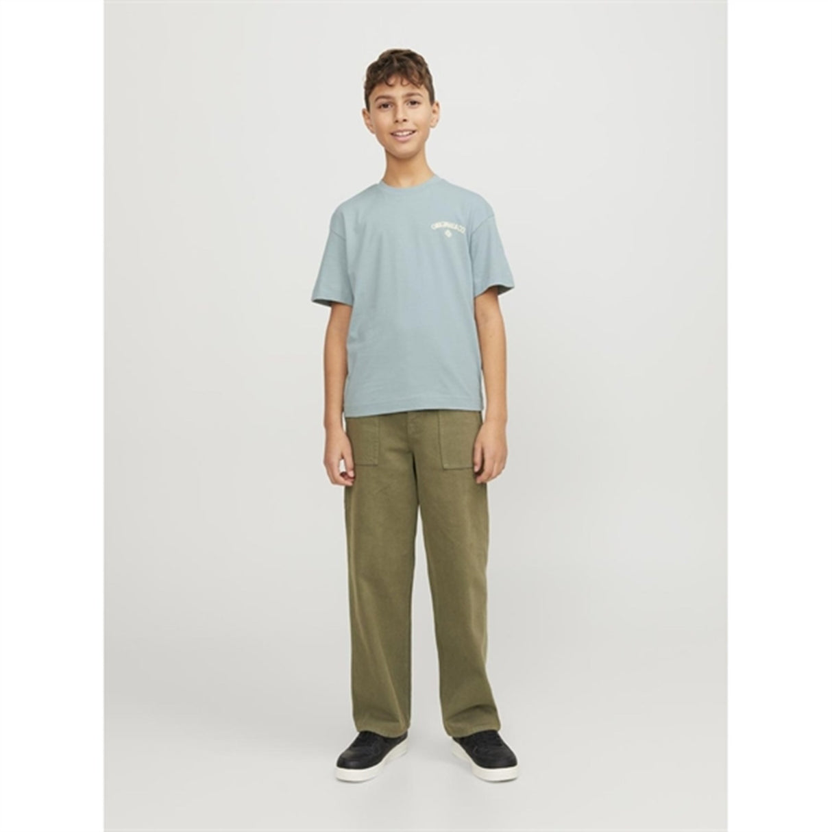 Jack & Jones Junior Gray Mist Jorsantorini Back T-Shirt