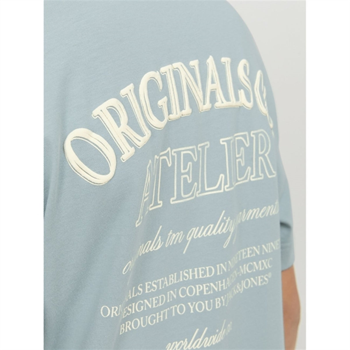 Jack & Jones Junior Gray Mist Jorsantorini Back T-Shirt