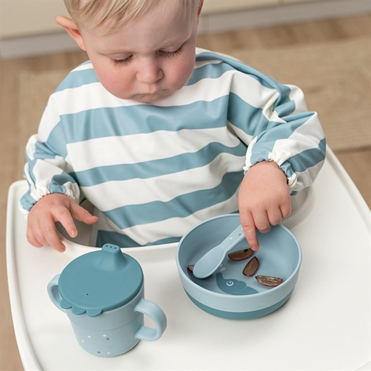 Done by Deer Foodie Bestiksæt Happy Dots Blue