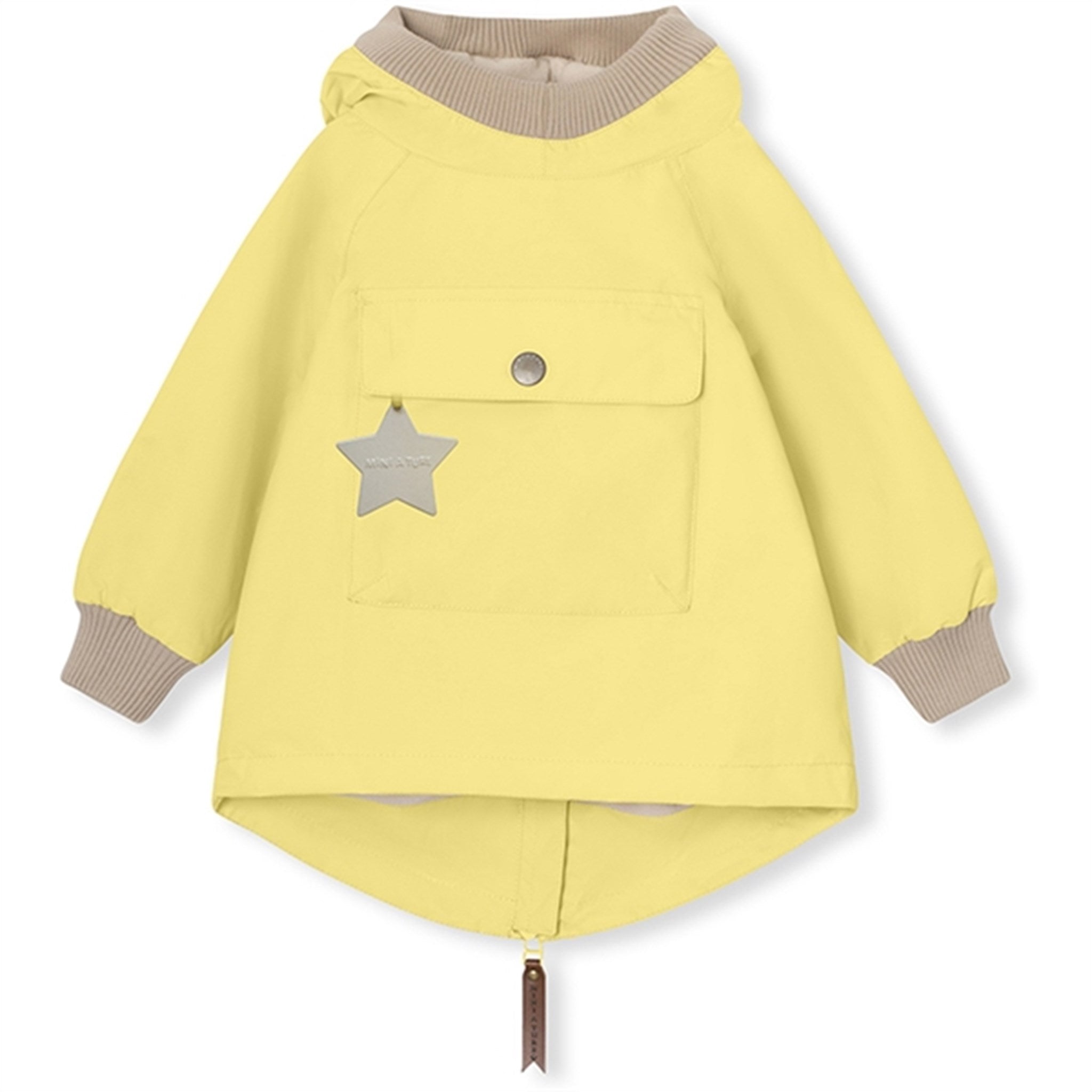 MINI A TURE BABYVITO Forårs Anorak m/Fleece Foer Muted Lime