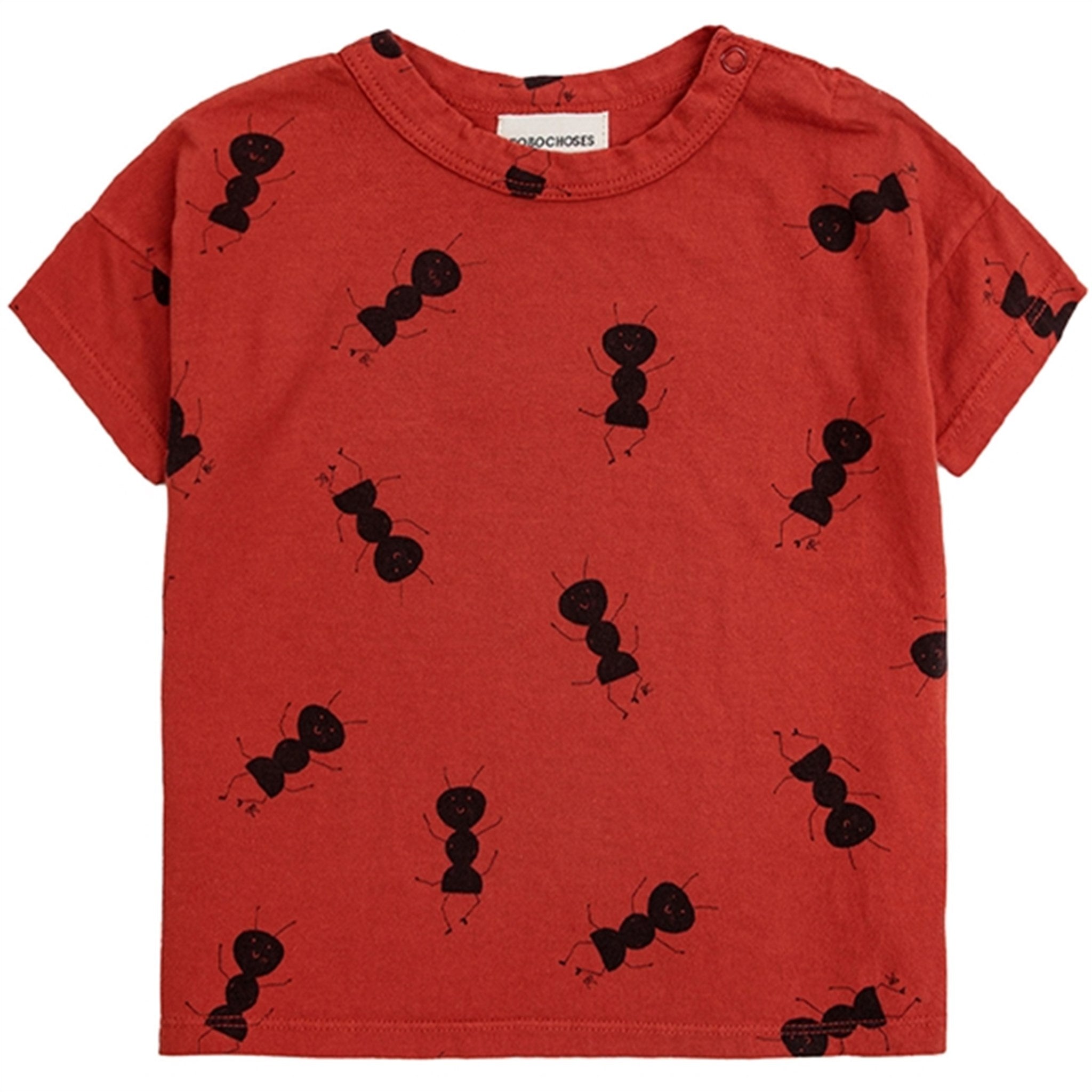 Bobo Choses Baby Ant All Over T-Shirt Burgundy Red