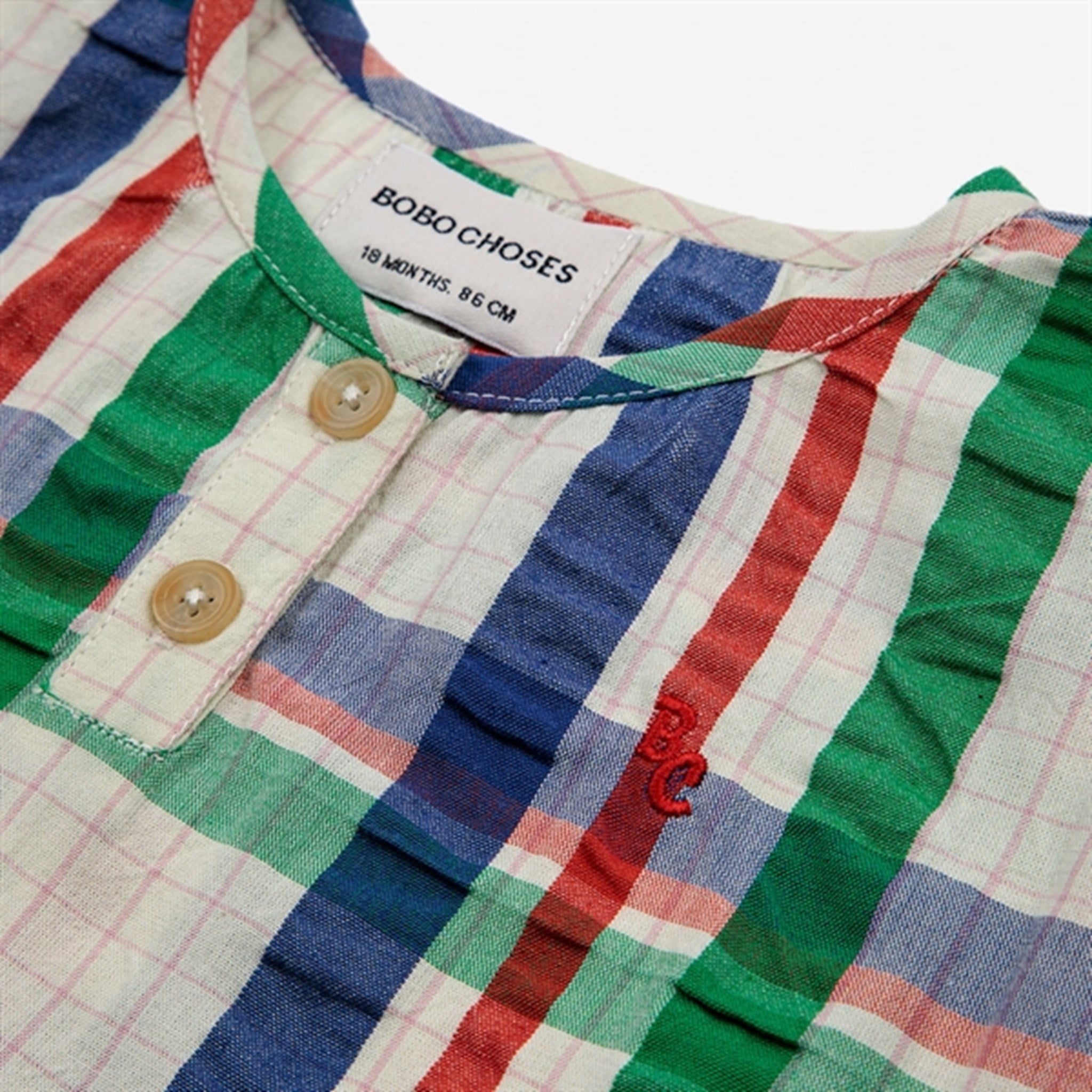 Bobo Choses Baby Madras Checks Woven Skjorte Short Sleeve Multicolor 6
