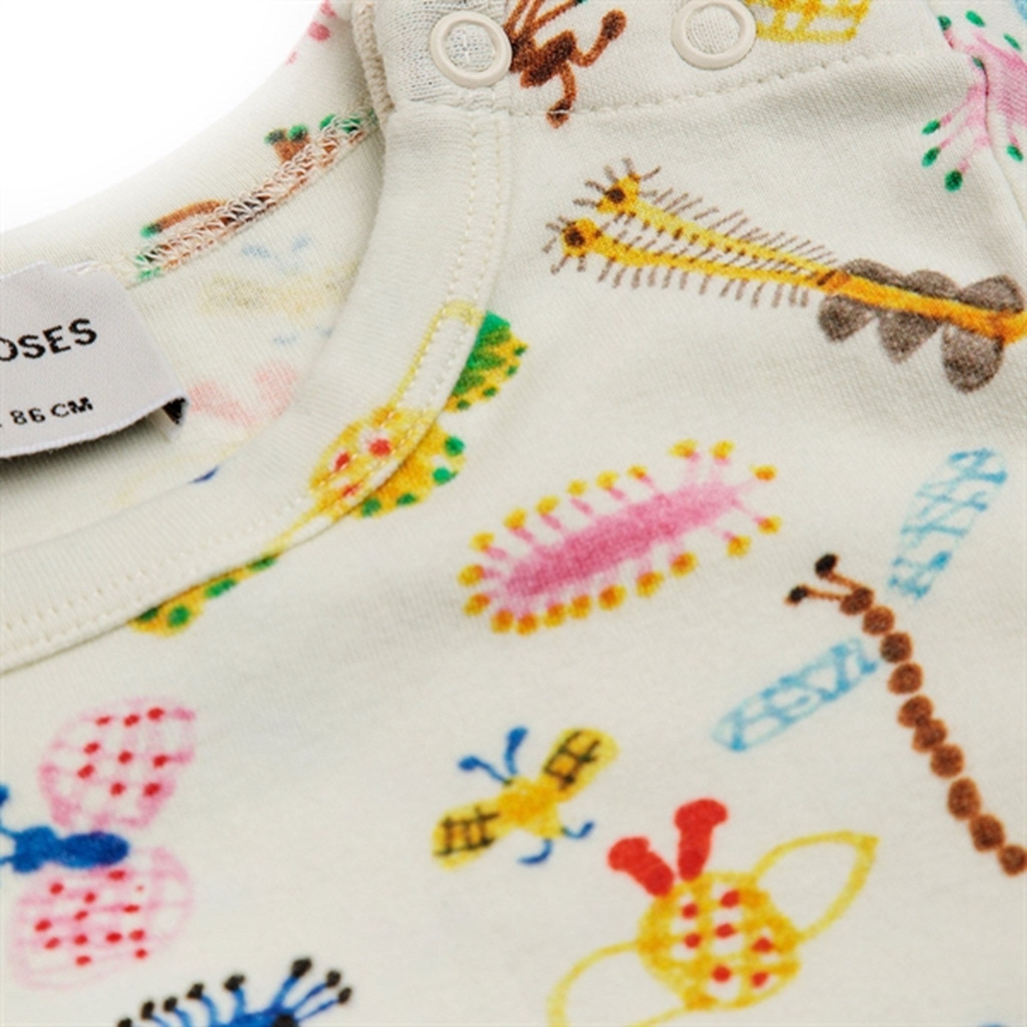 Bobo Choses Baby Funny Insects All Over Body Short Sleeve Offwhite 2