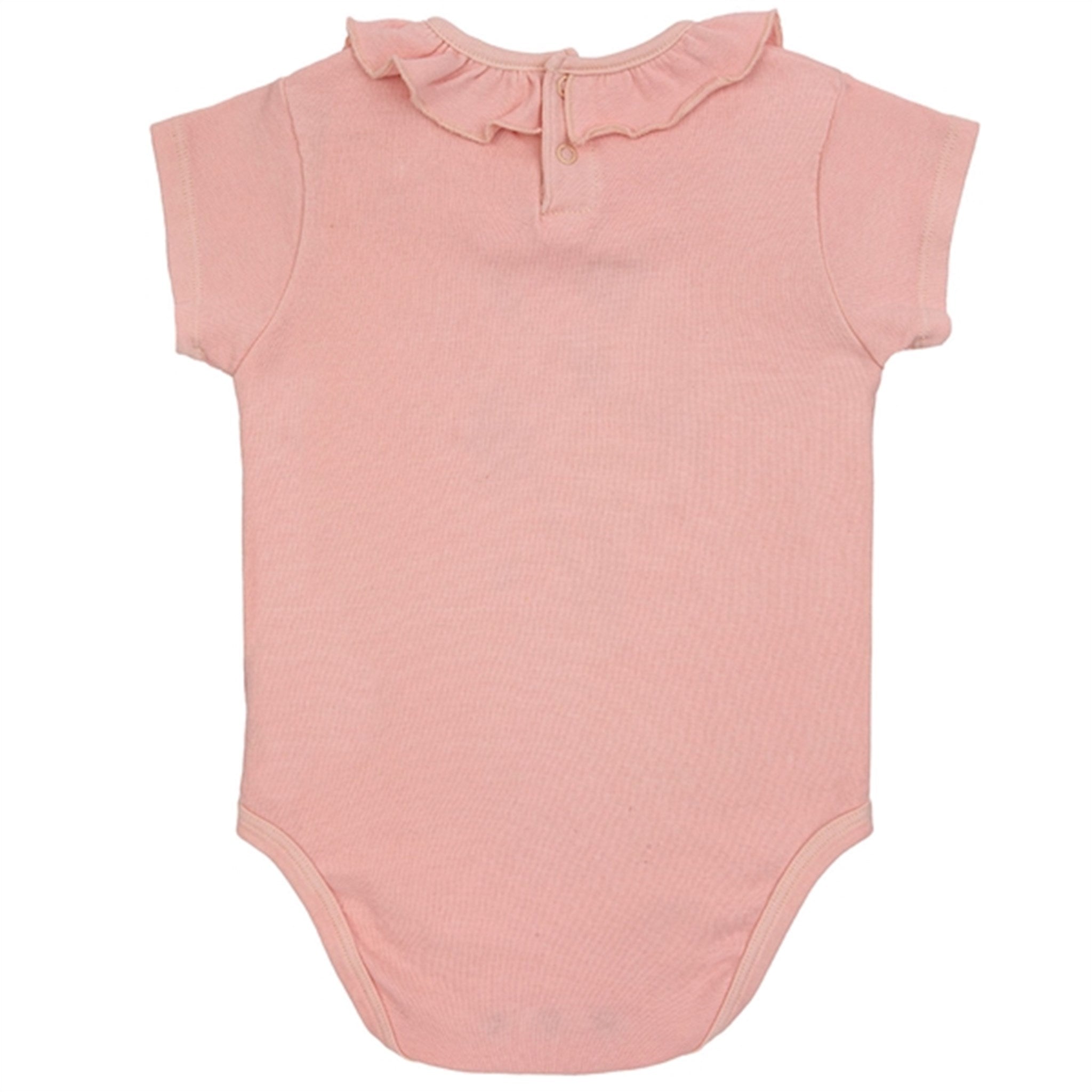 Bobo Choses Baby Fireworks Ruffle Collar Body Short Sleeve Pink 4