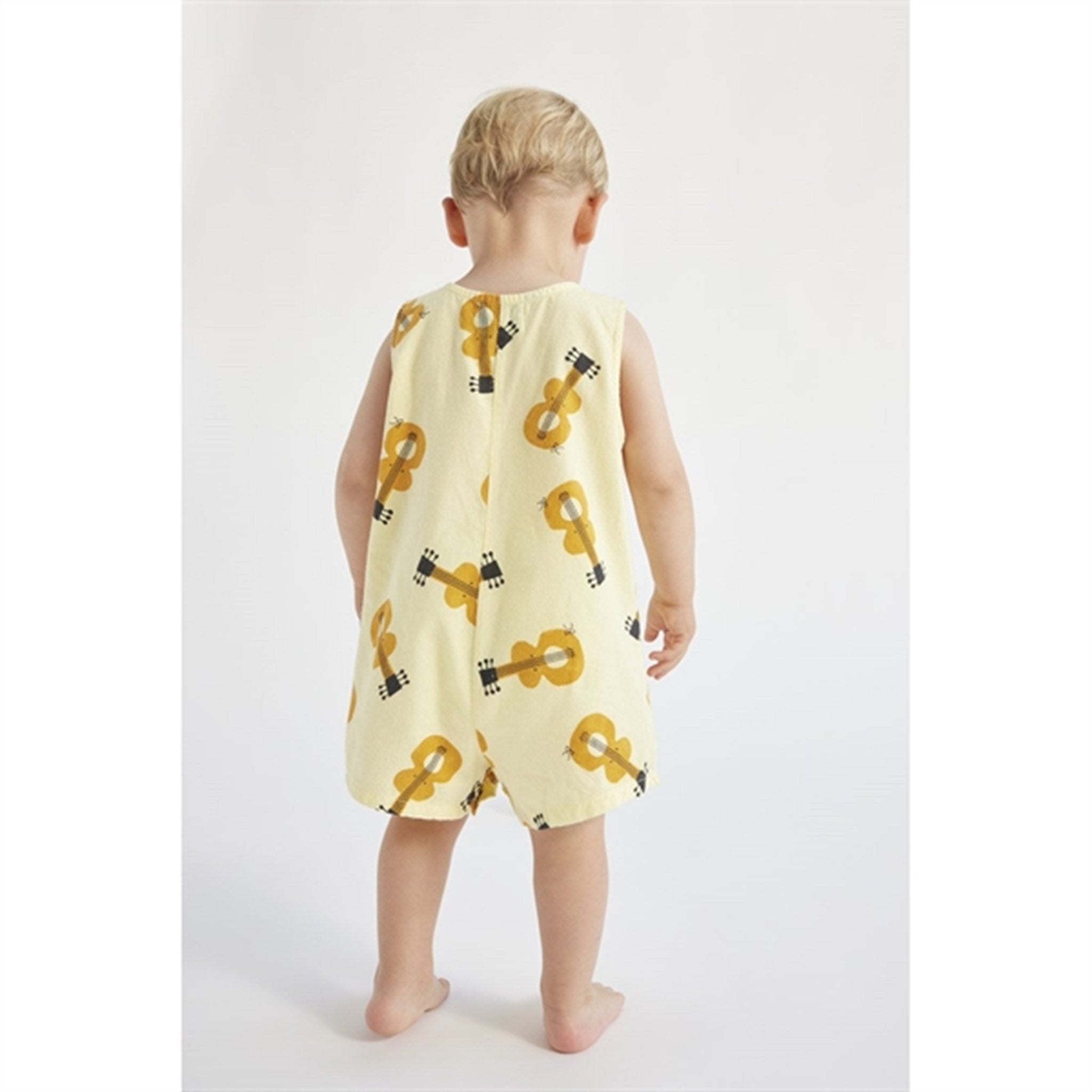 Bobo Choses Baby Acoustic Guitar All Over Woven Playsuit Sleeveless Light Yellow 5