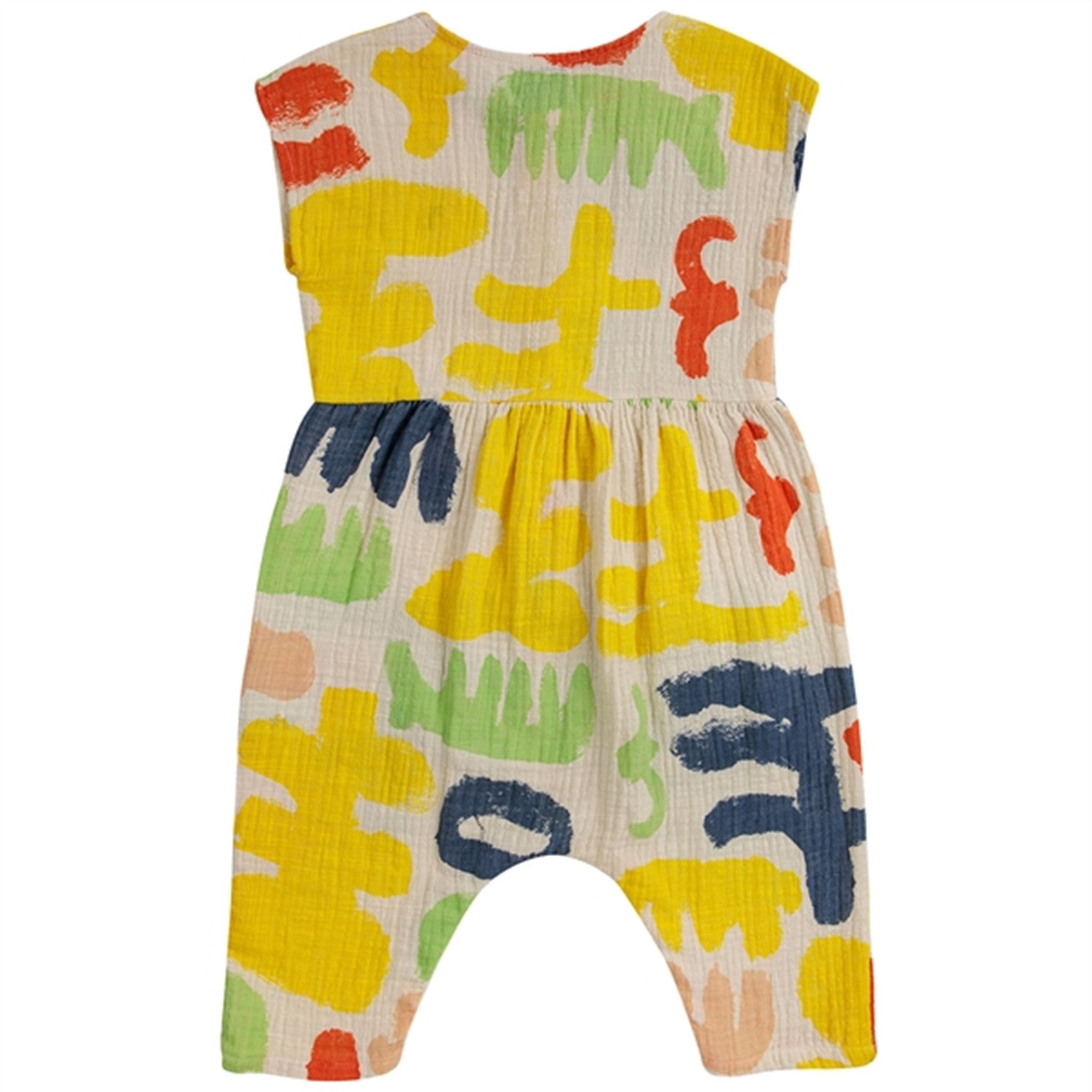 Bobo Choses Baby Carnival All Over Woven Overall Short Sleeve Offwhite 4