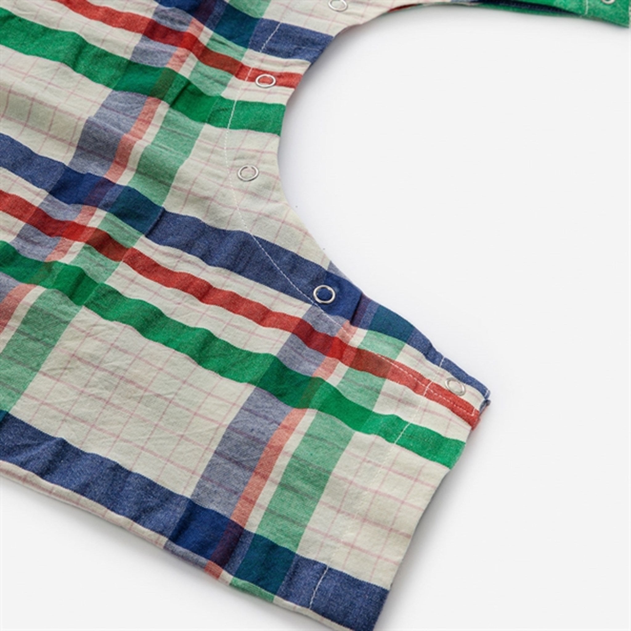 Bobo Choses Baby Madras Checks Woven Overall Short Sleeve Multicolor 5