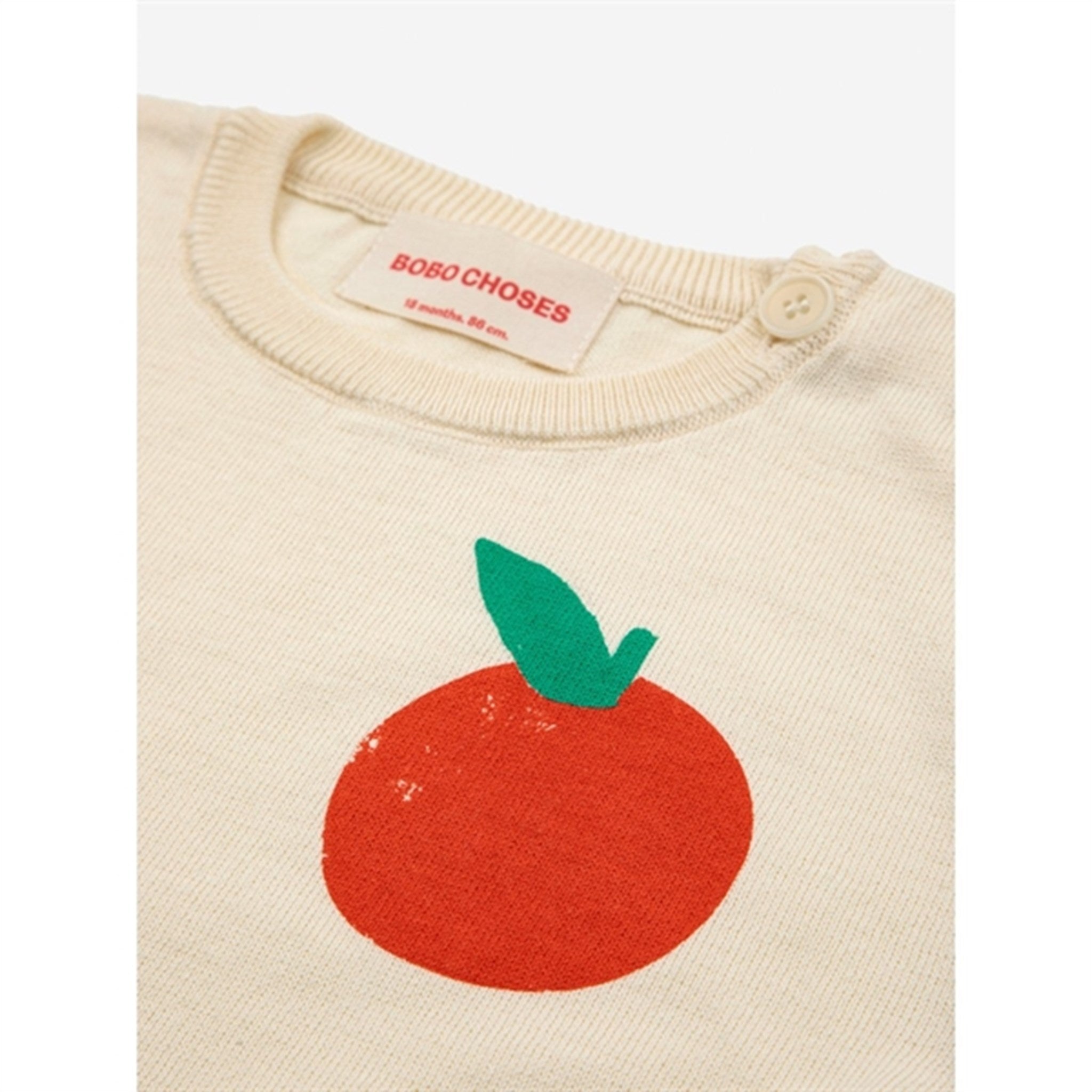 Bobo Choses Baby Tomato Knitted T-Shirt Offwhite 3