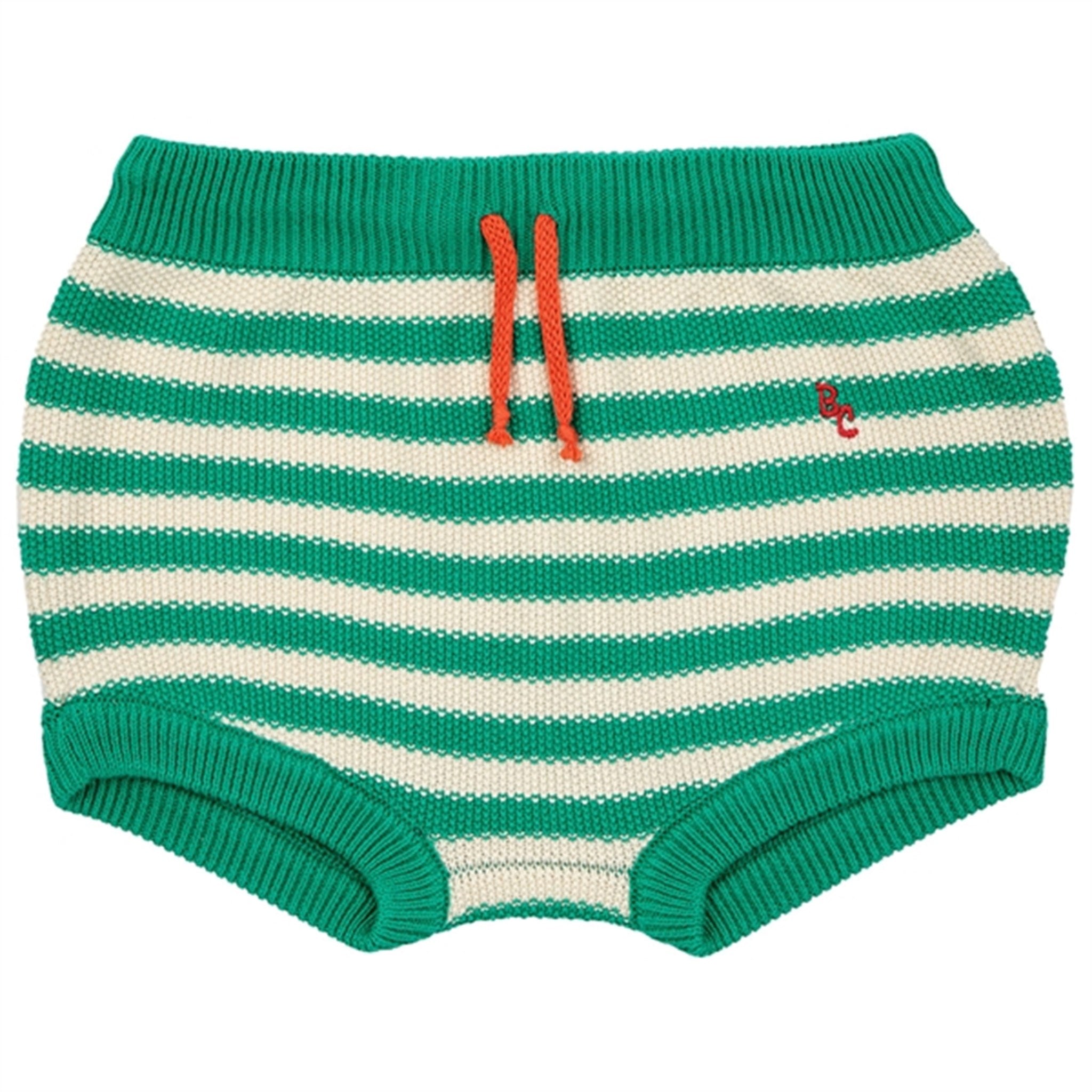 Bobo Choses Baby Stripes Knitted Culotte Green