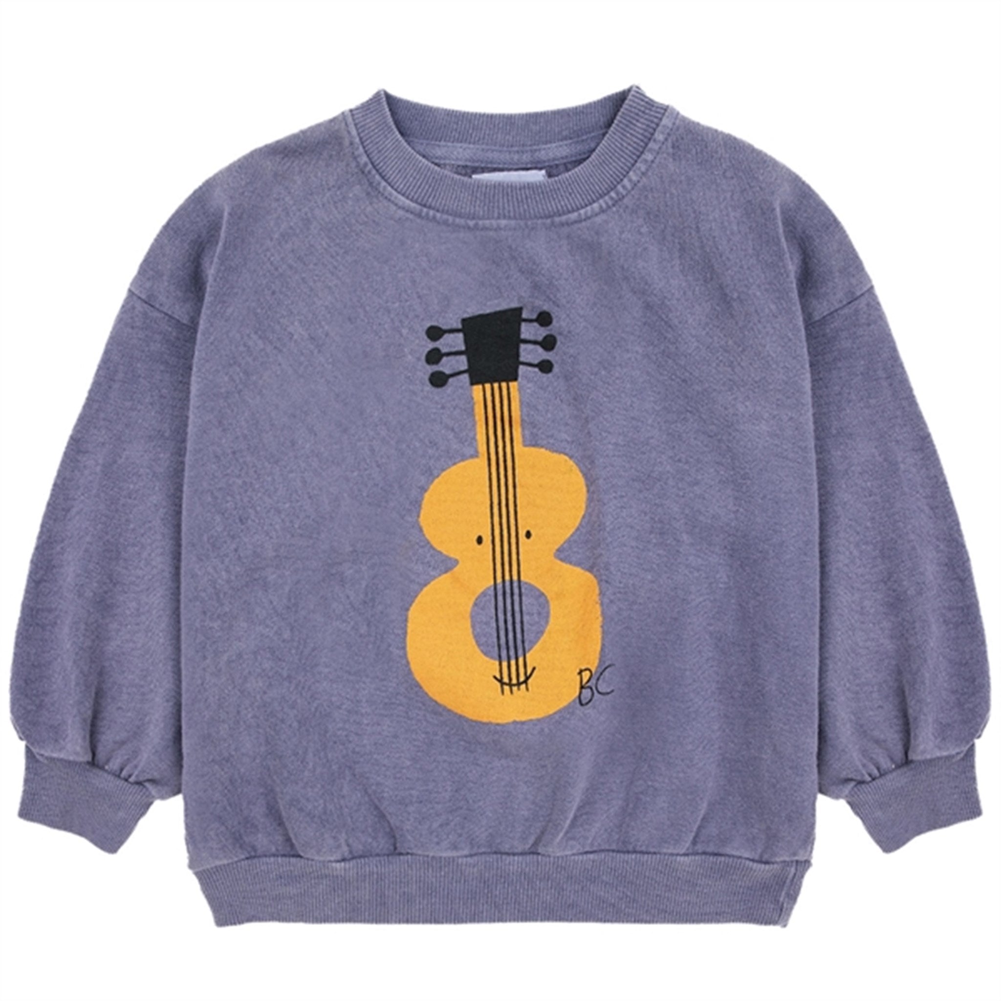 Bobo Choses Acoustic Guitar Sweatshirt Round Neck Prussian Blue