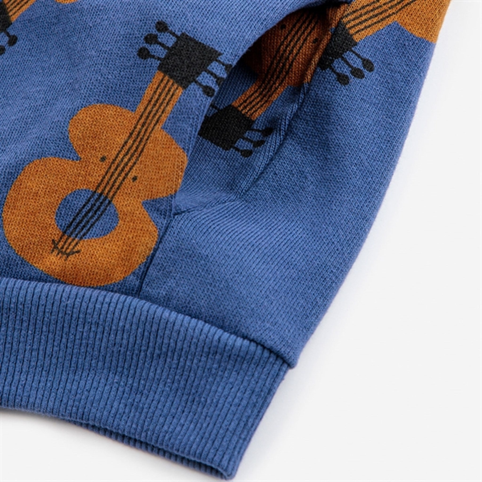 Bobo Choses Acoustic Guitar All Over Zipped Hoodie Navy Blue 8