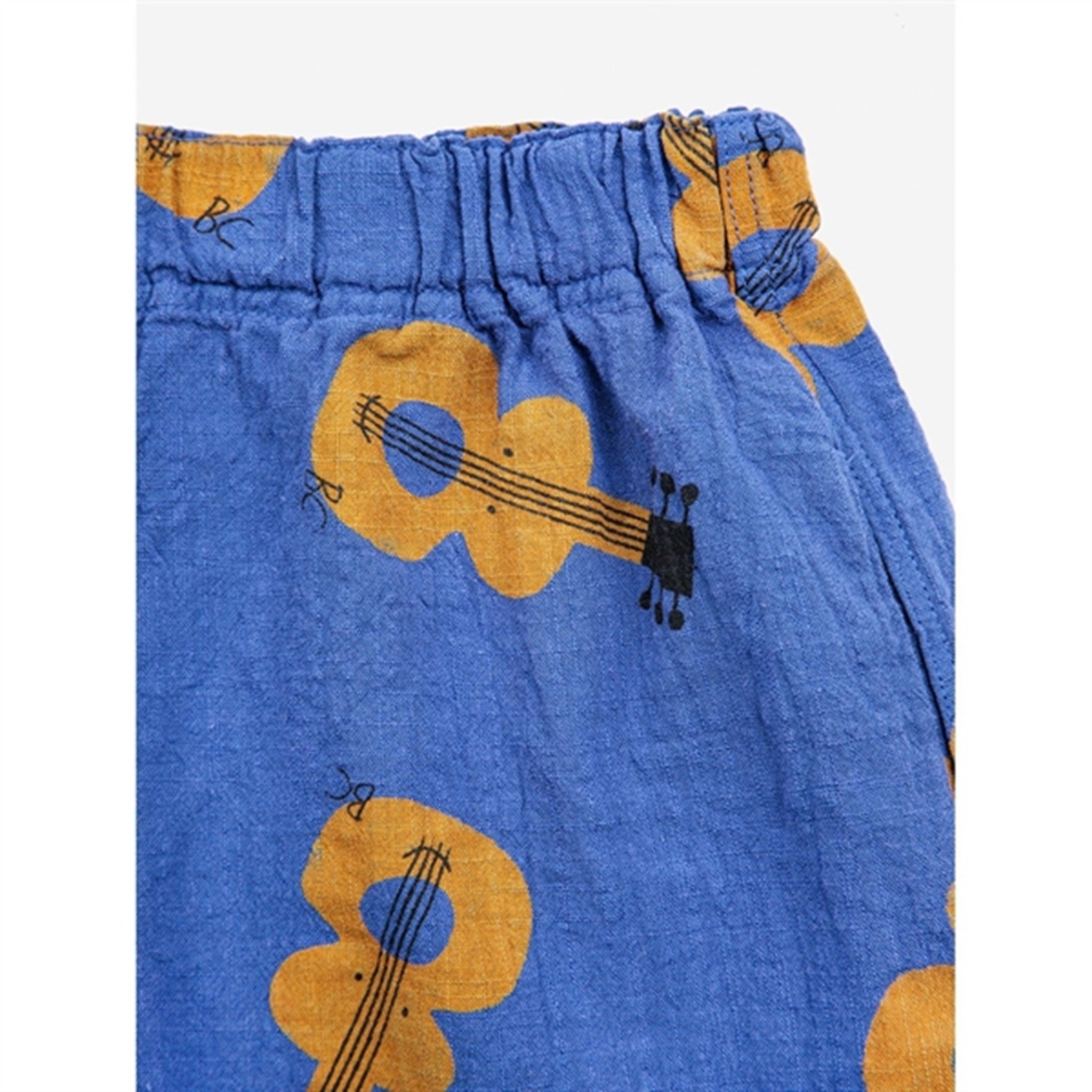 Bobo Choses Acoustic Guitar All Over Woven Shorts Navy Blue 3